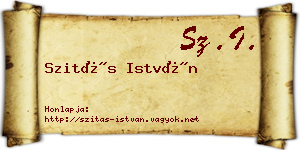 Szitás István névjegykártya